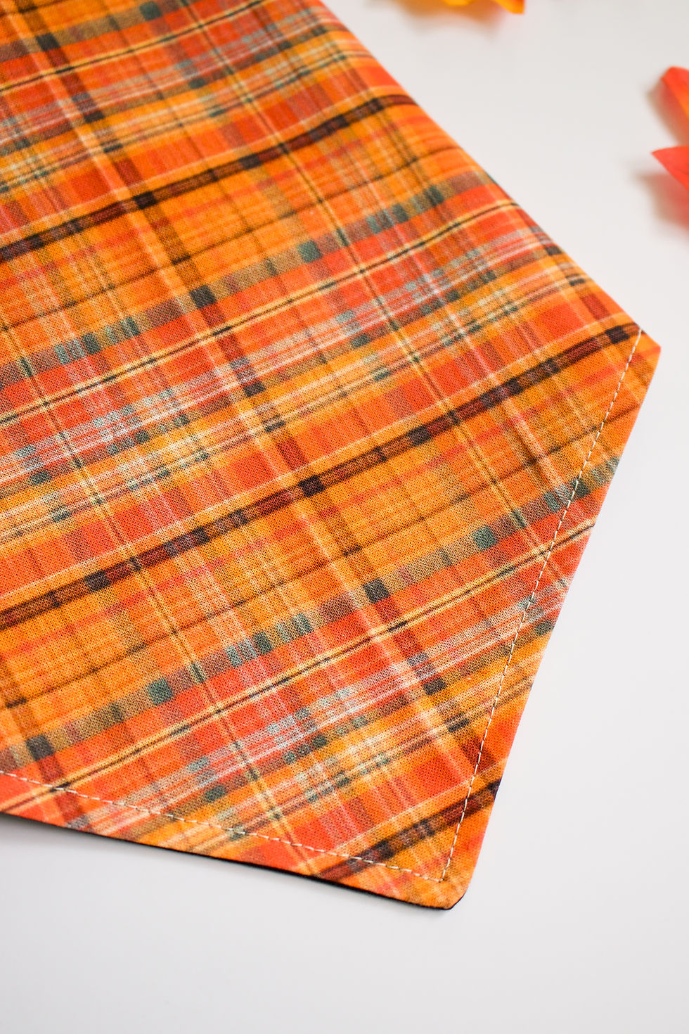 Thumbnail: Personalised Autumn Tartan Pet Bandana