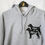 Thumbnail: Silhouette of dog breed and name on a hoodie