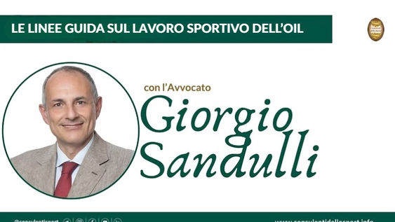 PREMESSA – LE LINEE GUIDA SUL LAVORO SPORTIVO DELL’OIL