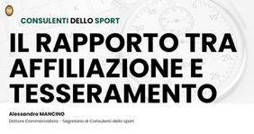 Rapporto tra affiliazione e tesseramento
