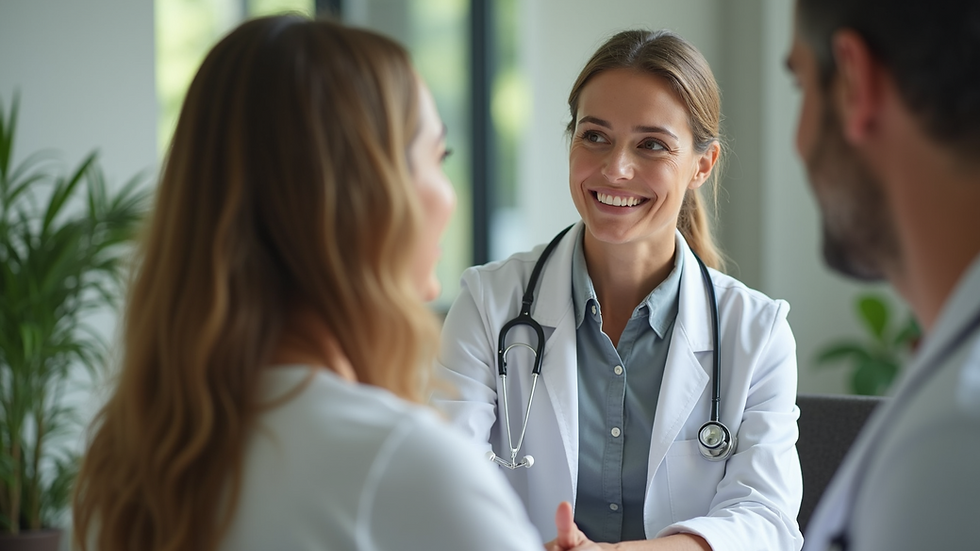 Close-up view of a consultation between a patient and a naturopath