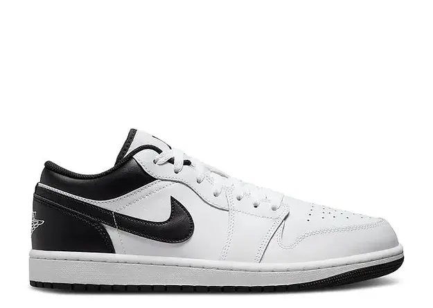 JORDAN 1 LOW BLACK WHITE SIDE VIEW