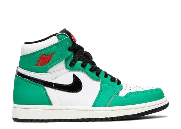 JORDAN 1 HIGH LUCKY GREEN SIDE VIEW