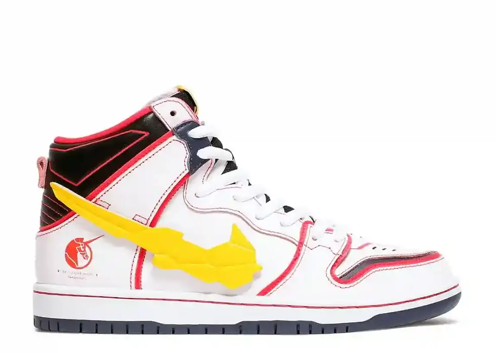 SB DUNK HIGH UNICORN GUNDAM WHITE SIDE VIEW