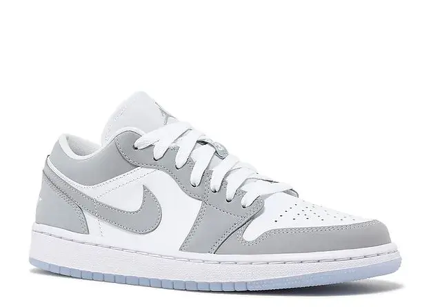 JORDAN 1 LOW WOLF GREY SIDE VIEW