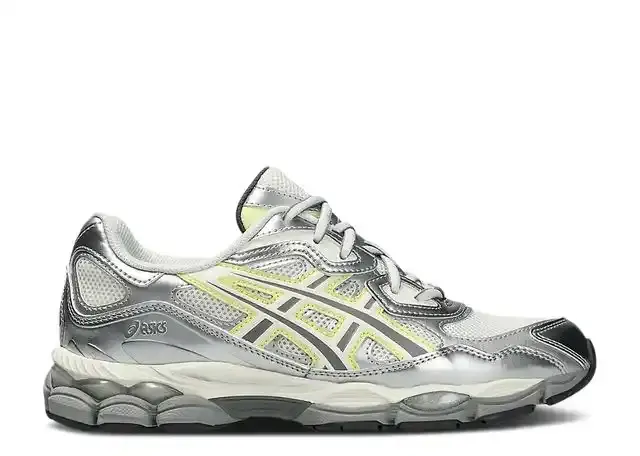 Asics emmi wmns gel nyc silver huddle yellow side view