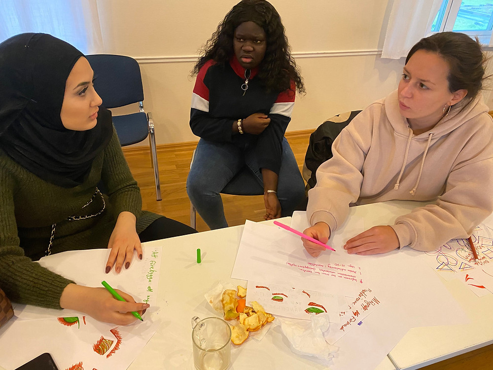 Yosra at a workshop on policy recommendations that were later presented to Swedish national decision-makers