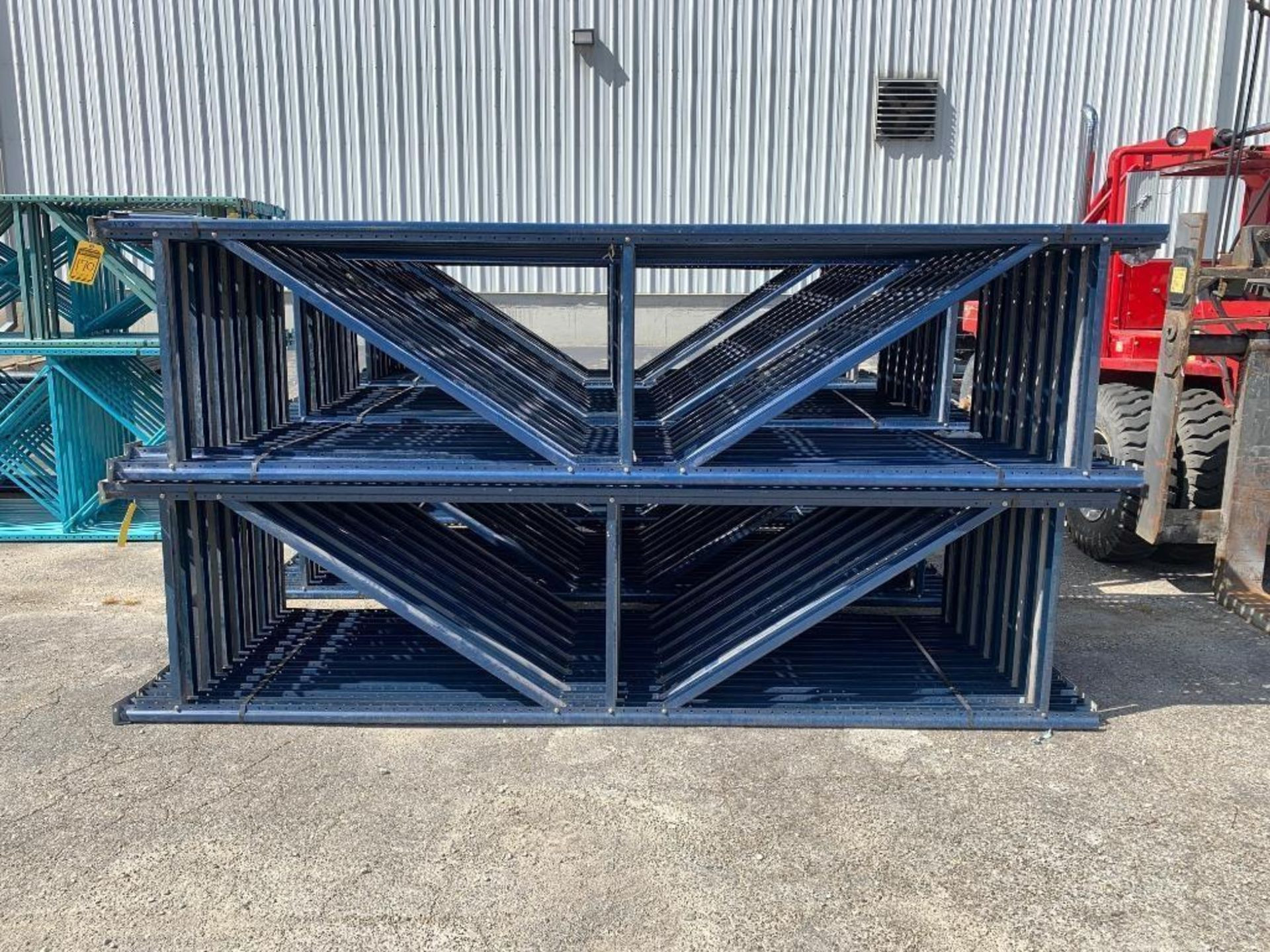 Tear Drop Pallet Racking Sections 36" x 12' Uprights w/ 96" x 4" Beams