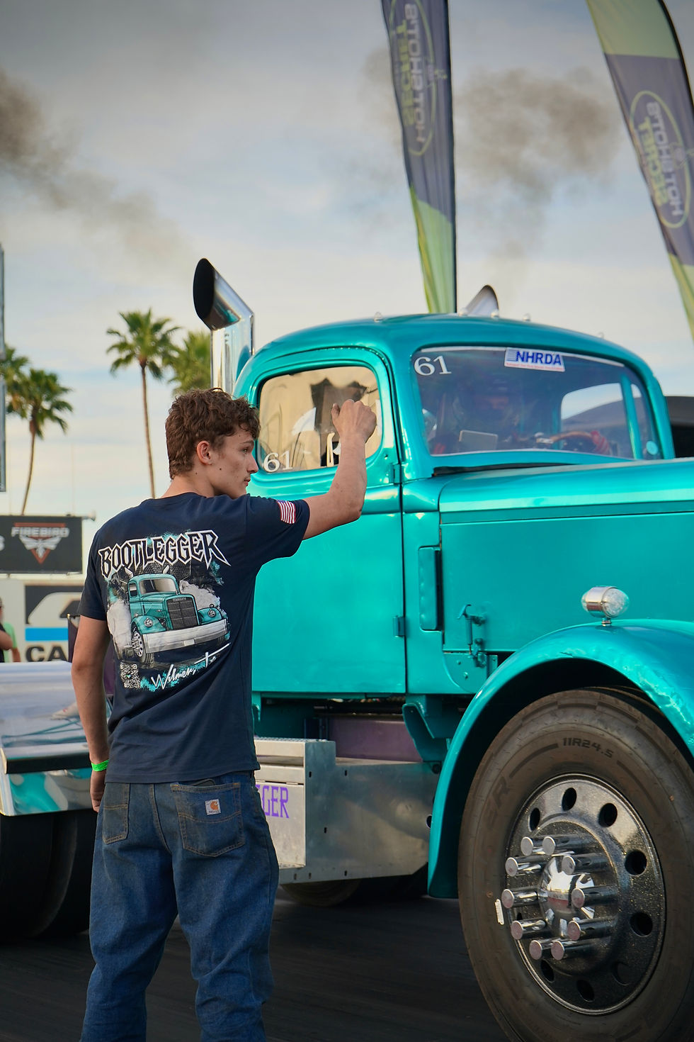 redneck diesel's bootlegger at the starting line