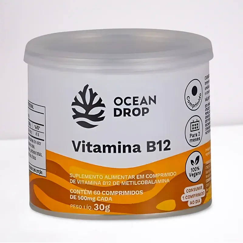 Ocean Drop Vitamina B12, suplemento alimentar com 100% da necessidade diária. Musclor Suplementos