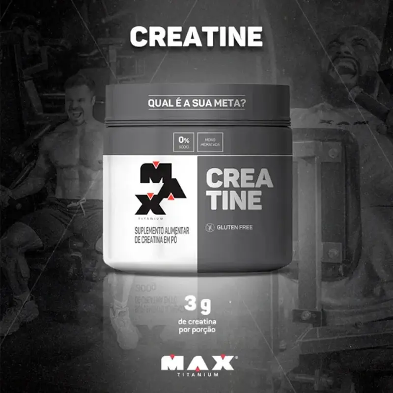 Arte da Creatina 100% Pura Max Titanium – 150g | Aumento de Força e Ganho de Massa