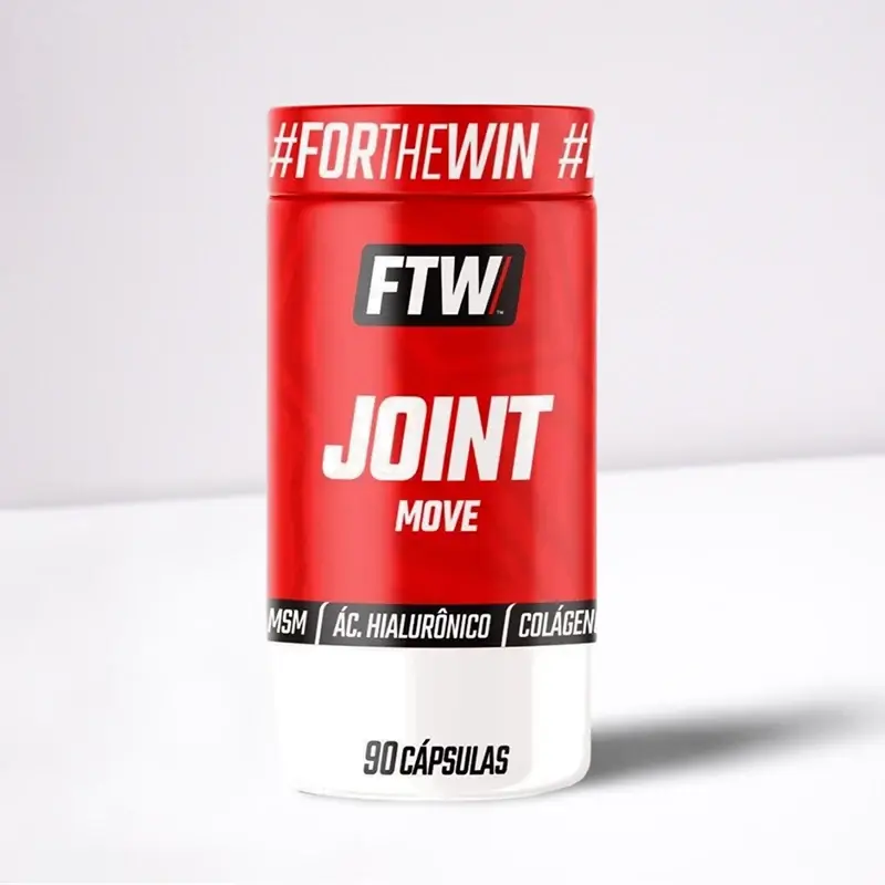 Suplemento FTW Joint Move, #FORTHEWIN, cápsulas, ácido hialurônico e colágeno. Musclor Suplementos.