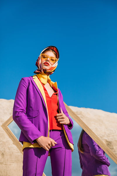Model in Colorful Clothes