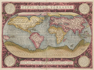The familiar Typus Orbis Terrarum by Abraham Ortelius (c.1589).