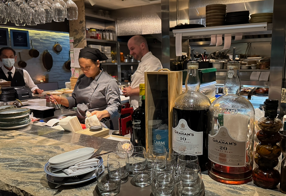 Executive Chef Rodolfo Vicente in his open kitchen at Casa Lisboa.