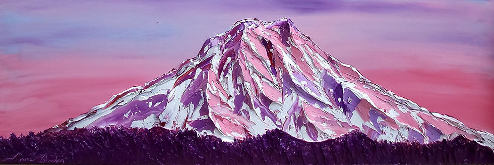 Pink Sky Of Mt. Rainier