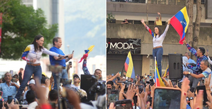 "Venezuela será libre": María Corina Machado salió de la clandestinidad para marchar con el pueblo venezolano