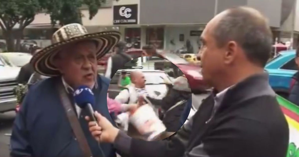 La pelea de dos hombres en pleno reportaje: Justo en manifestaciones de profesores contra nuevo modelo de salud