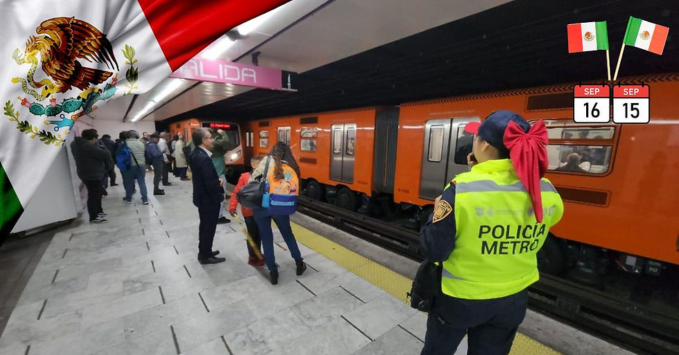 15 y 16 de septiembre 2025 ¿A qué hora abre y cierra el Metro CDMX?