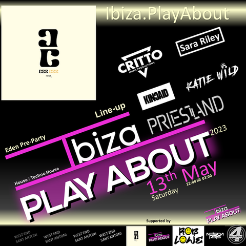 flyer, house music events, ibiza events 2023, cee cee ibiza, nightclub party, ibiza playabout djs