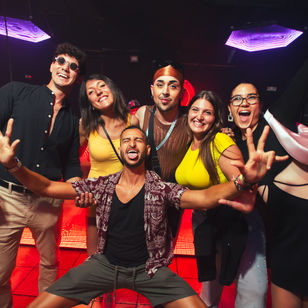 eden ibiza, nightclub party, house music events, happy people smiling and posing, ibiza events