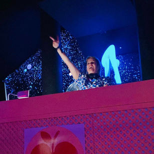 house music events, ibiza events, girl dj playing on the decks, nightclub, es paradis ibiza