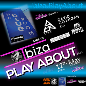 flyer, house music events, ibiza events 2023, the blue room es paradis ibiza, nightclub party, ibiza playabout djs