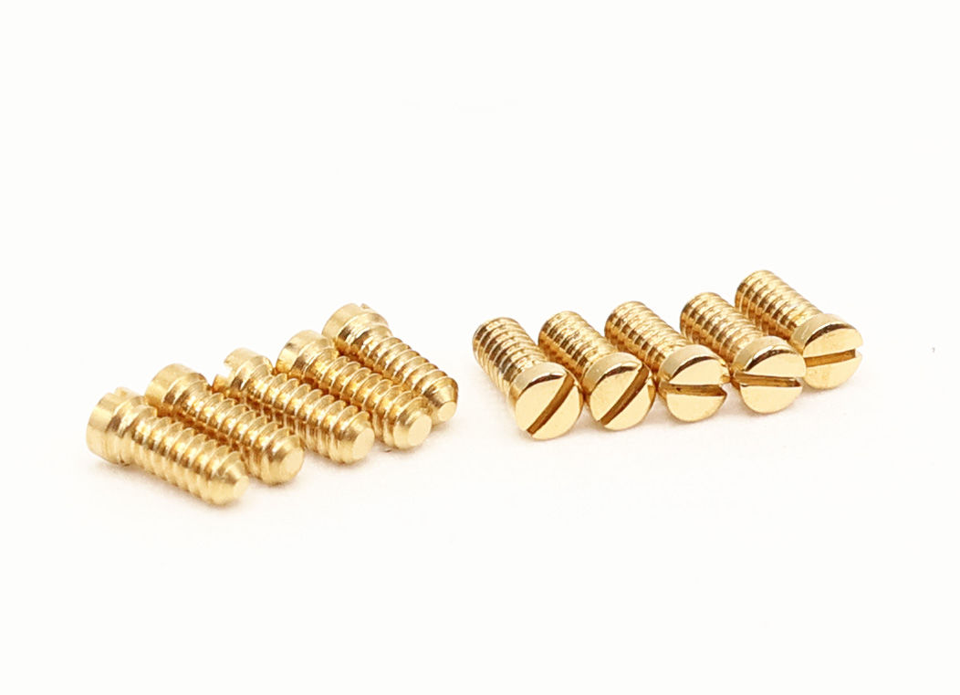 新品 社外品 カルティエ用 CARTIER マストタンク パシャC 裏蓋 万能 ネジ 10点セット ゴールド メッキ K24GP