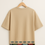Thumbnail: Peacock Fusion Beige Oversized T-Shirt