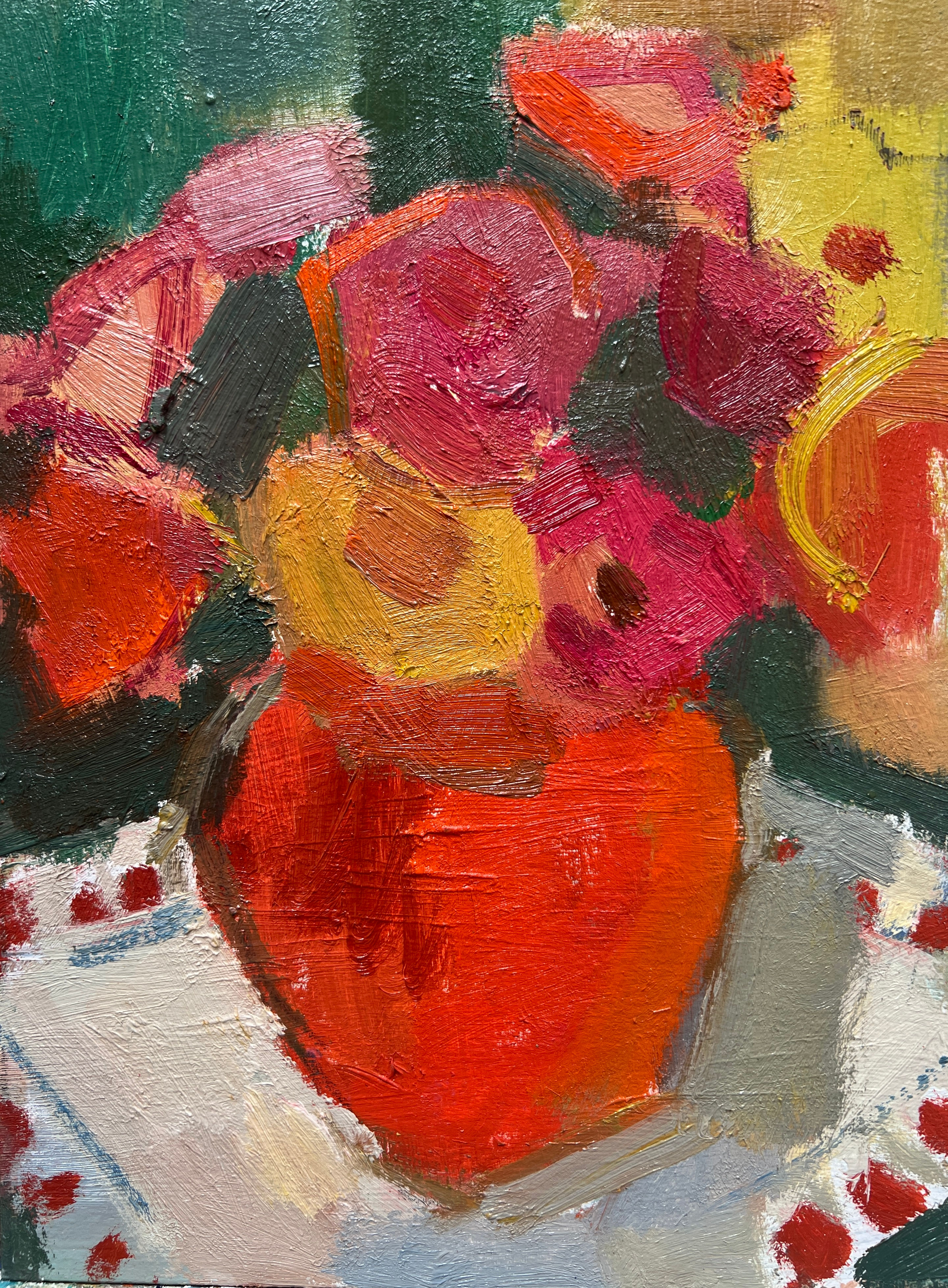 Anenomies in orange vase