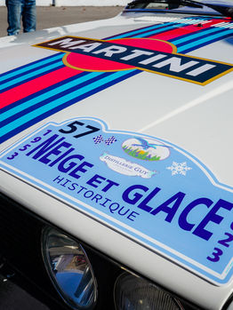 Les plaques du Rallye Neige et Glace et son partenaire titre