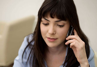 Client talking to coach on phone