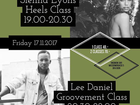 WORKSHOP MIT SIENNA LYONS & LEE DANIEL!! 17.11.17
