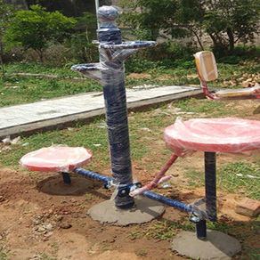 Weather-resistant fitness equipment for outdoor gym and park installations.