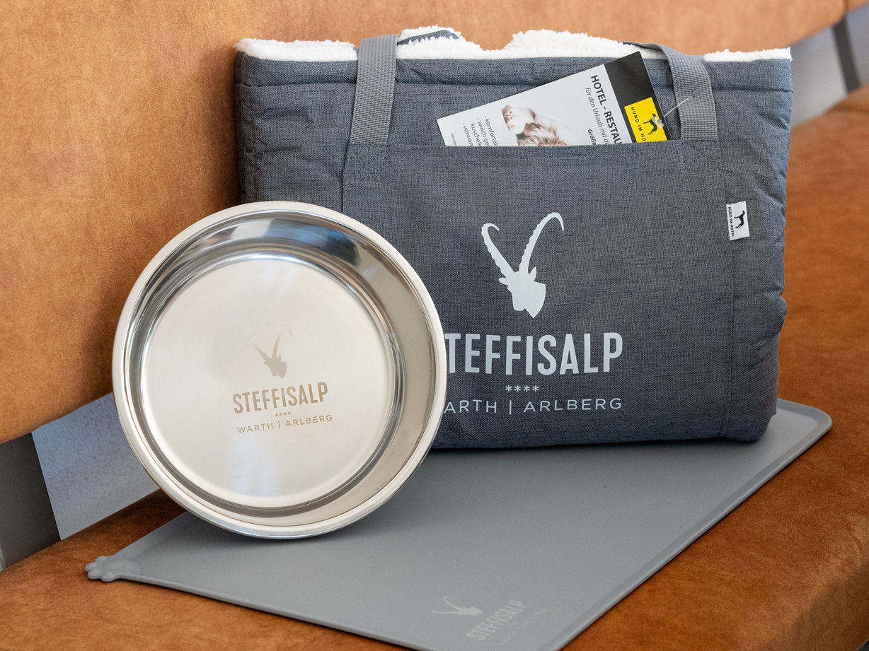 4-tlg. Komplettset für Hunde im Hotelzimmer