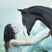 Girl and Horse