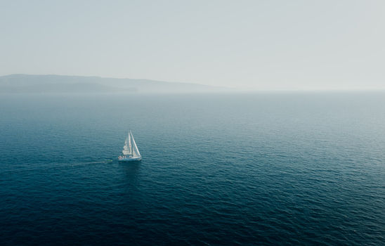 A sail between islands in Croatia (Croatia).