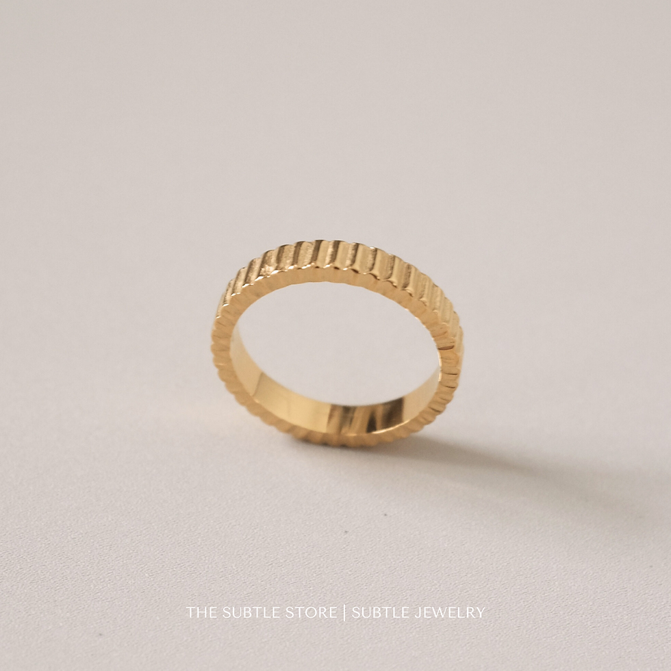 Thumbnail: (防水) US5-8 Gold Gear | 18KGP RING