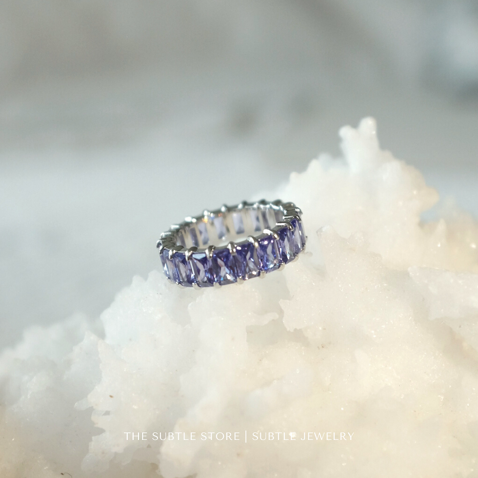 Thumbnail: (防水)  紫石 Rainbow | 18KGP RING