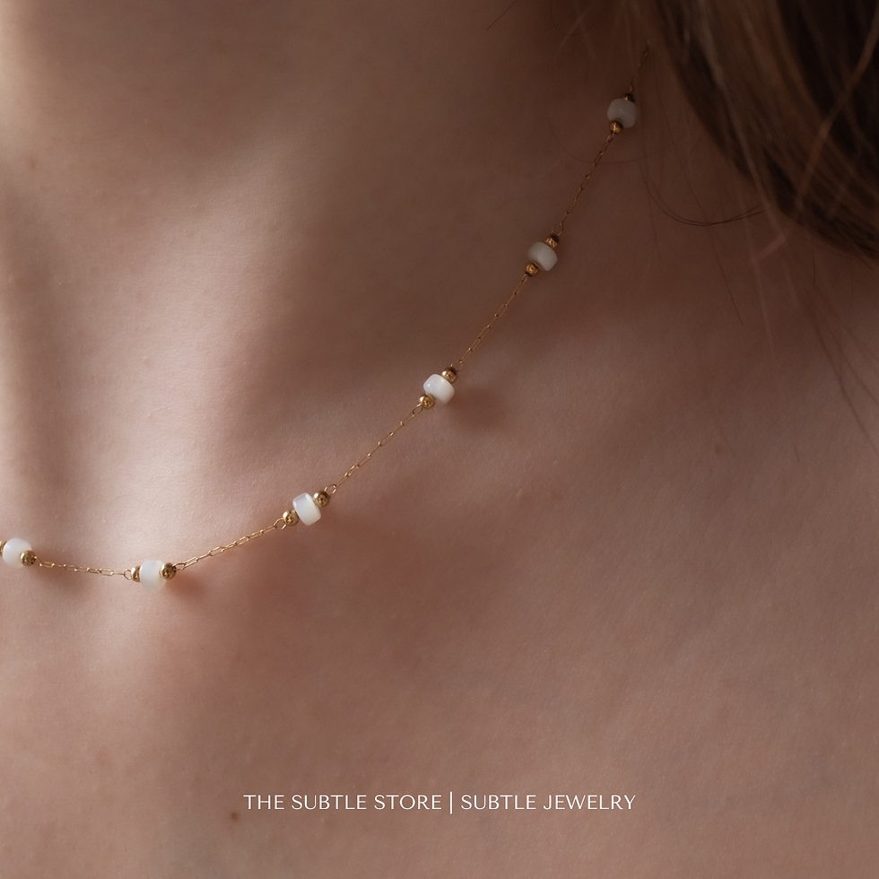 Thumbnail: (防水) Shell Beans  | 18KGP NECKLACE