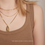 Thumbnail: (防水) Moon Plate Necklace | 18KGP Necklace