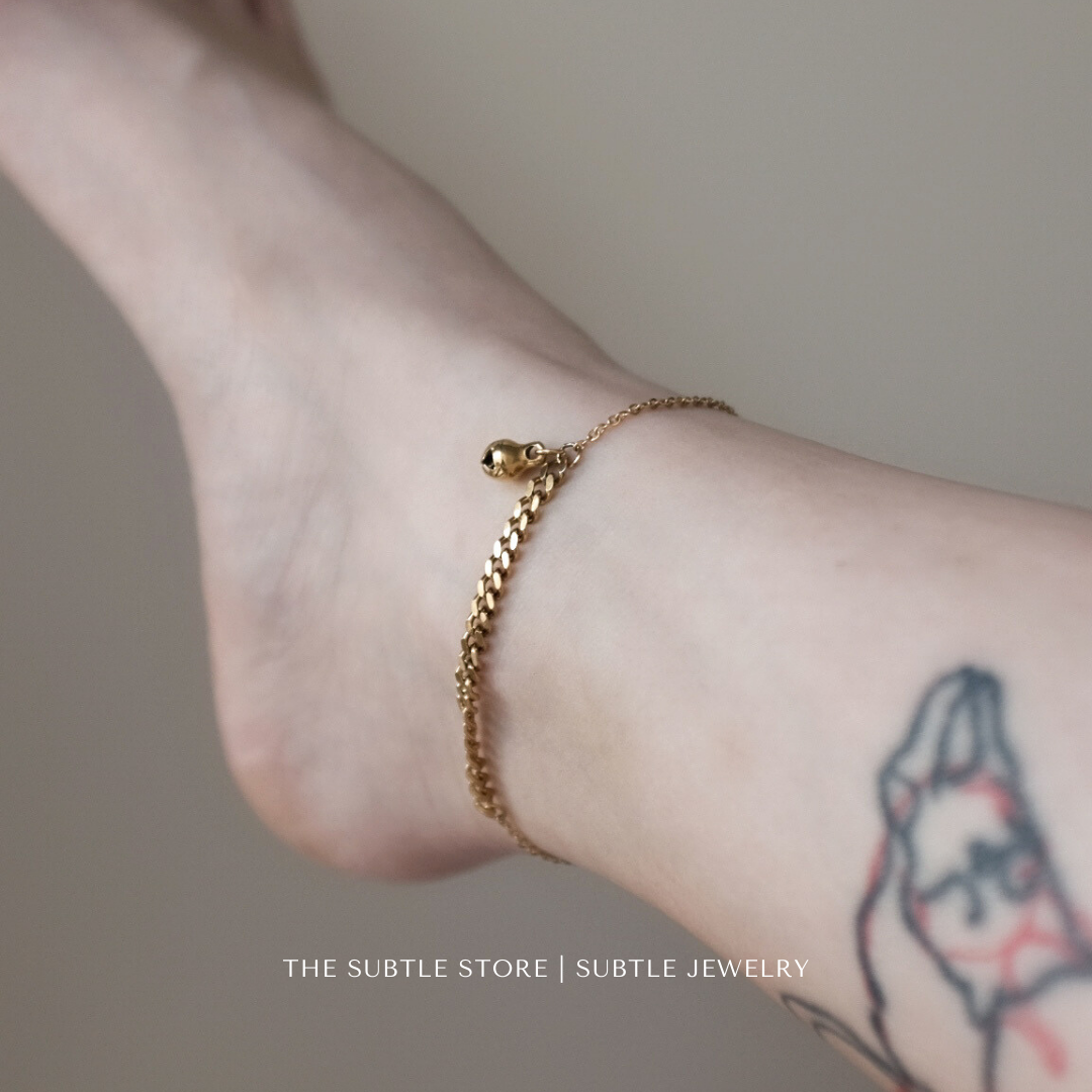 (防水) Jingle Bell腳鏈 | 18KGP Anklet