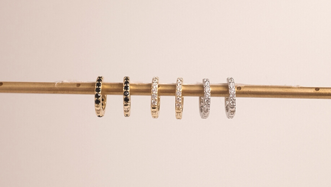 (純銀) 金/銀 - Basic 10mm - Huggie | S925 Earring