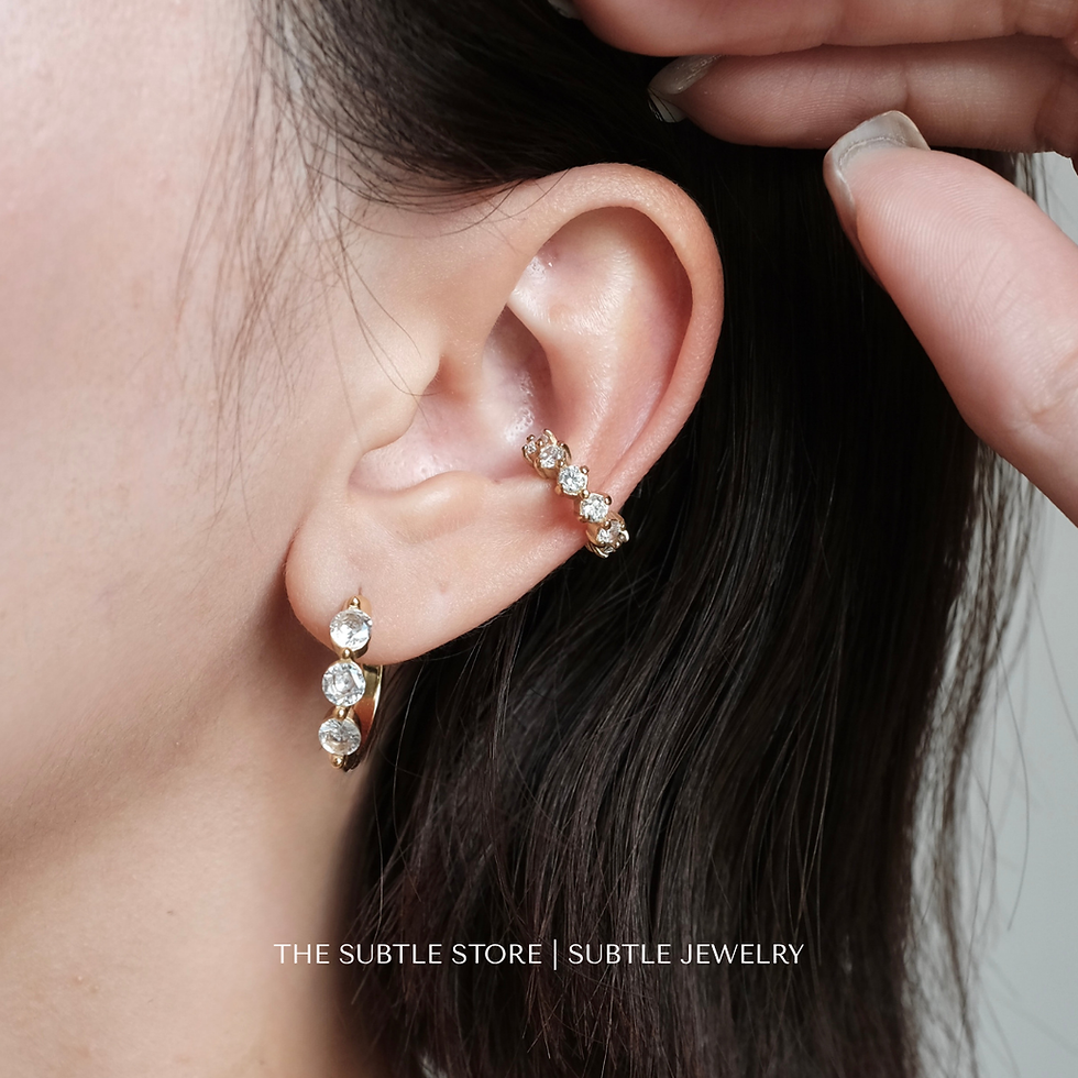 縮圖：(防水) TRIO | 18KGP Earring
