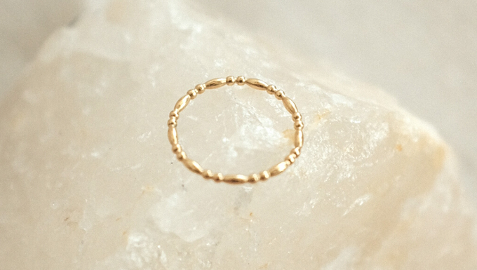 (防水) Cord Ring | 18K RING