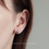 縮圖：(純銀) 金/銀 -小桃心 - Screw back stud 圓釘 | S925 Earring