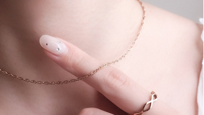 (防水) 無敵易襯款 Rose Gold Sugar Chain  | 18KGP Necklace