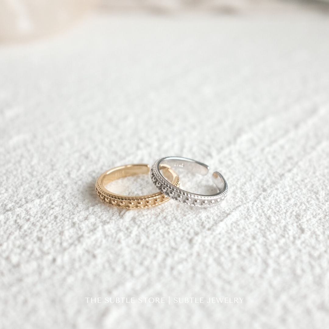 (開口|可調) 金/銀 - 復古超百搭麻花（碼數較小） | S925 RING