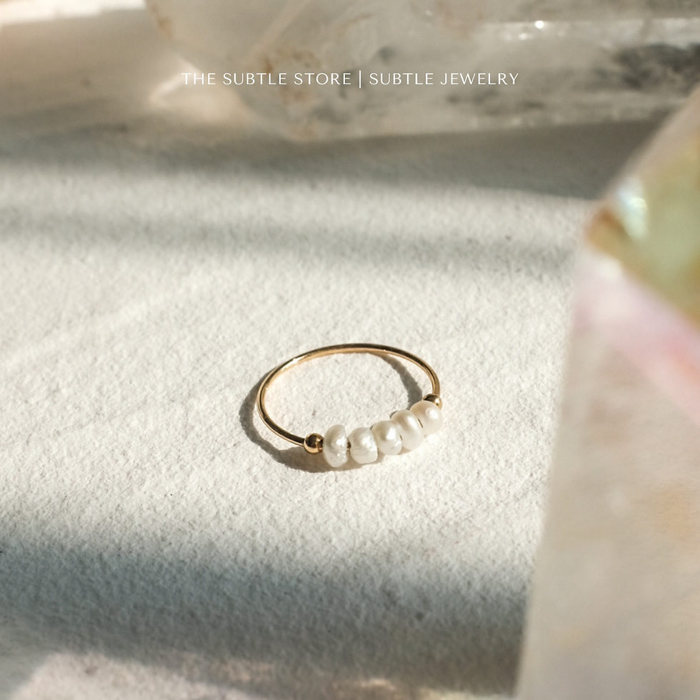 Thumbnail: (防水) (US4-8) Tiny Pearl | 18KGP RING