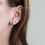 Thumbnail: (純銀) 金/銀 - Moon Drop - Stud | S925 Earring